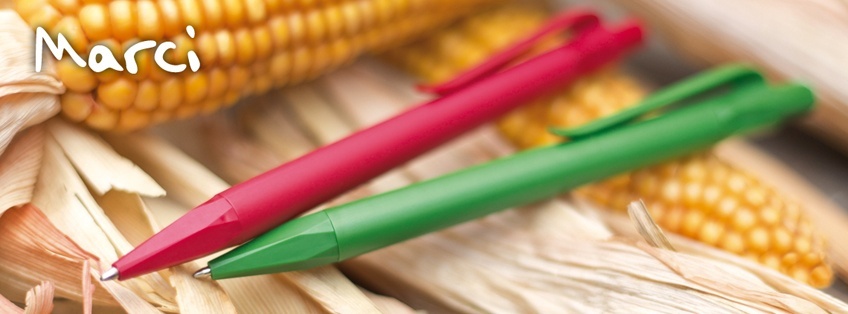 ADO™ MARCI Corn PLA plastic ballpoint pen 5 ADO™ MARCI Corn PLA plastic ballpoint pen - imagine 5