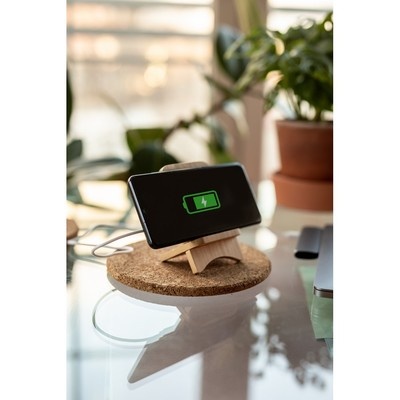 AX Încărcător wireless pliabil din bambus 10W B'RIGHT, suport pentru telefon | Barbra 2 AX Încărcător wireless pliabil din bambus 10W B'RIGHT, suport pentru telefon | Barbra - imagine 2