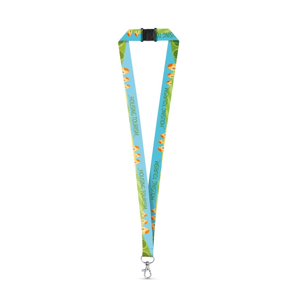 HI DOVER. Lanyard de sublimare poliester reciclat (100% rPET) cu carabină 3 HI DOVER. Lanyard de sublimare poliester reciclat (100% rPET) cu carabină - imagine 3