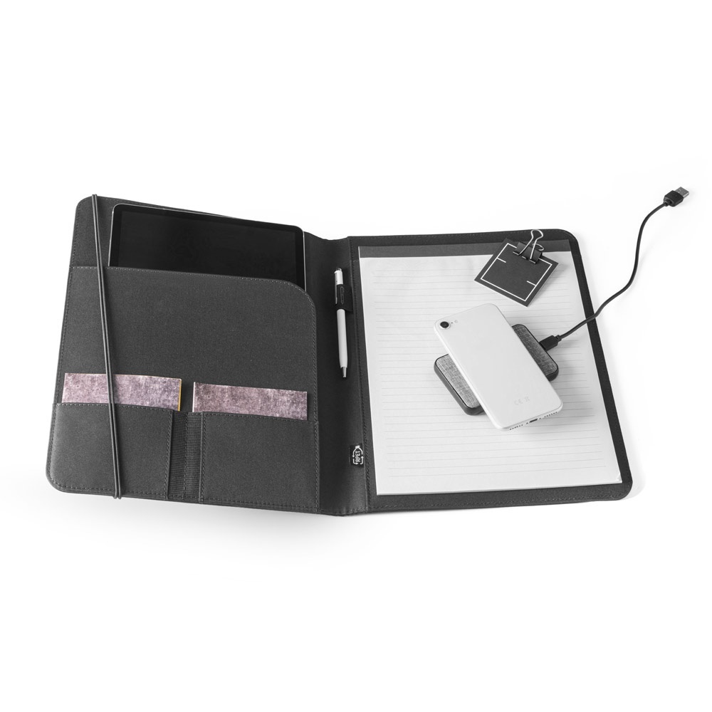 HI EMERGE FOLDER II. Mapa 300D poliester reciclat (100% rPET) A4 cu închidere elastică 4 HI EMERGE FOLDER II. Mapa 300D poliester reciclat (100% rPET) A4 cu închidere elastică - imagine 4