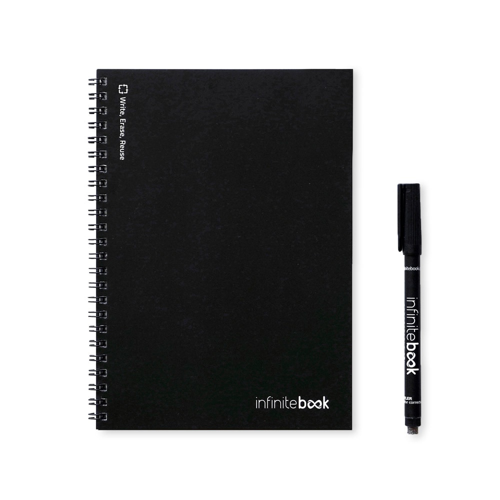 HI INFINITEBOOK PLAIN A5. "Infinitebook" cu copertă flexibilă și 15 pagini simple de tip tablă albă 2 HI INFINITEBOOK PLAIN A5. "Infinitebook" cu copertă flexibilă și 15 pagini simple de tip tablă albă - imagine 2