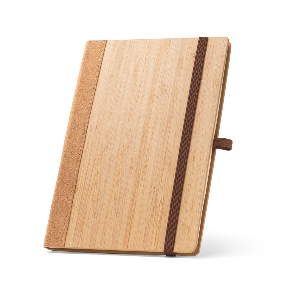 HI ORWELL. Notebook A5 cu copertă cartonată din bambus și foi de plută 2 HI ORWELL. Notebook A5 cu copertă cartonată din bambus și foi de plută - imagine 2