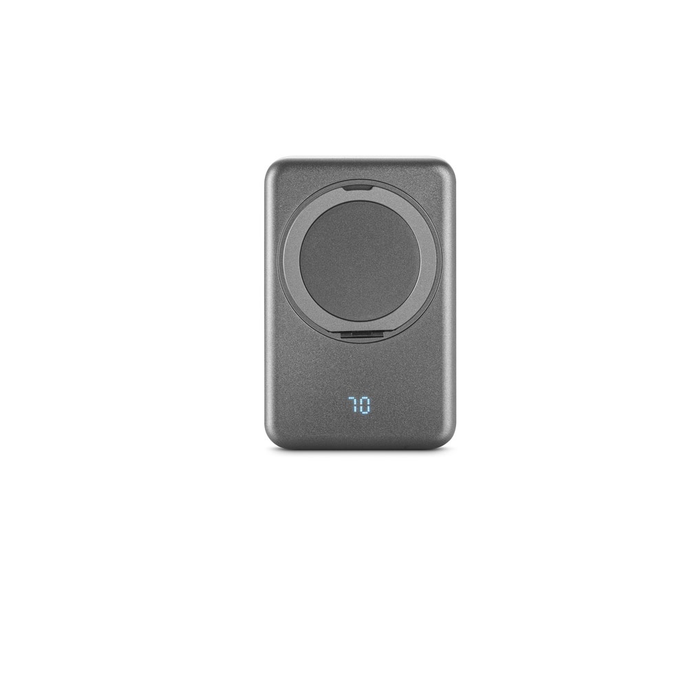 HI WARSHEL 5. Power bank magnetic de 5'000 mAh cu încărcător wireless ultrarapid de 15W din ABS reciclat (100% rABS) cu suport 4 HI WARSHEL 5. Power bank magnetic de 5'000 mAh cu încărcător wireless ultrarapid de 15W din ABS reciclat (100% rABS) cu suport - imagine 4