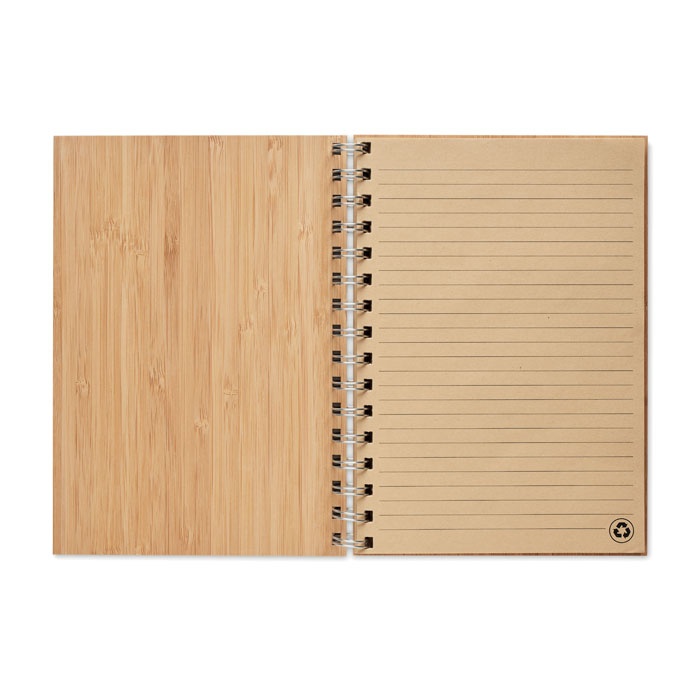MO BRAM - Notes A5 din bambus cu spira 2 MO BRAM - Notes A5 din bambus cu spira - imagine 2
