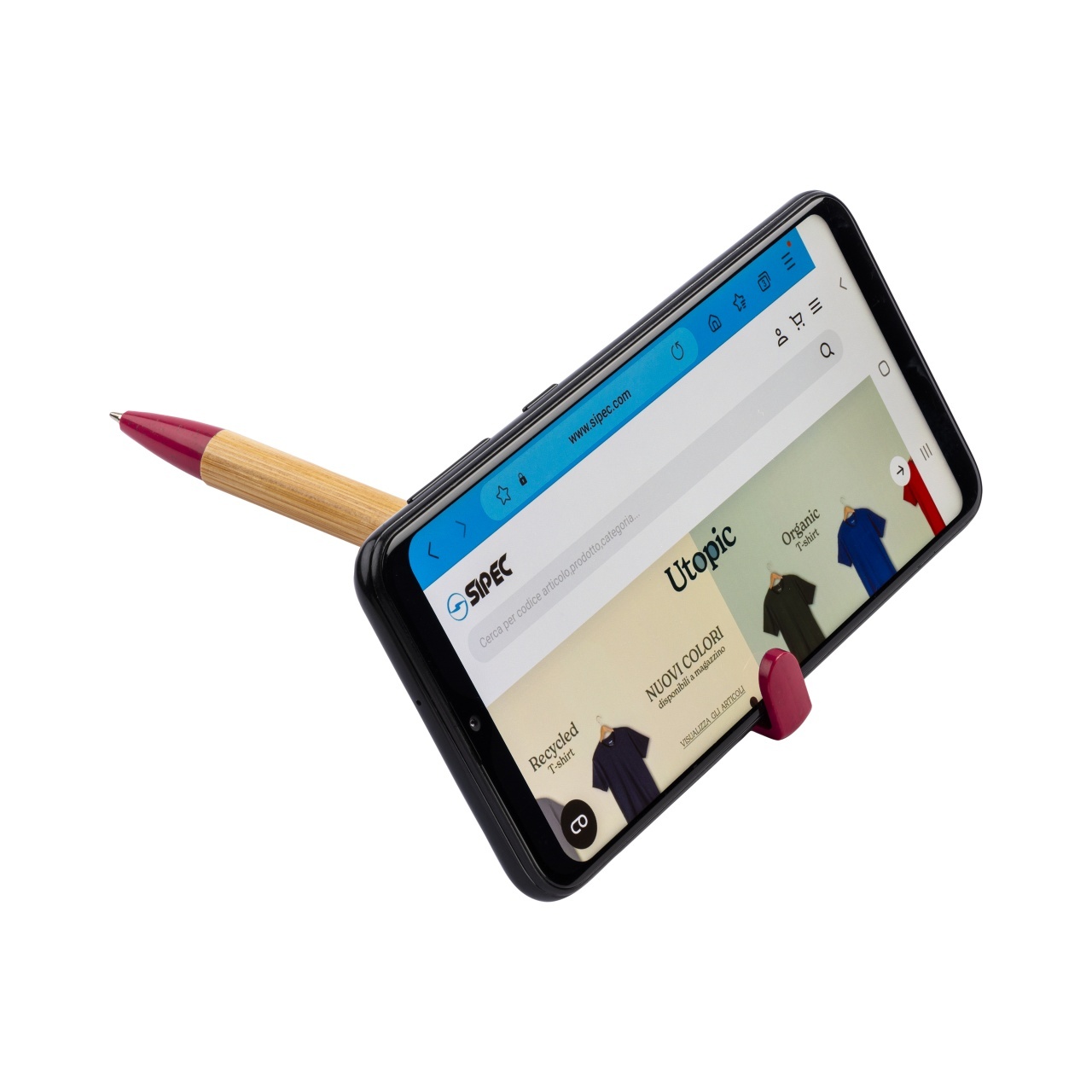 Pix cu răsucire din bambus și paie de grâu cu suport pentru telefON mobil 13 Pix cu răsucire din bambus și paie de grâu cu suport pentru telefON mobil - imagine 13