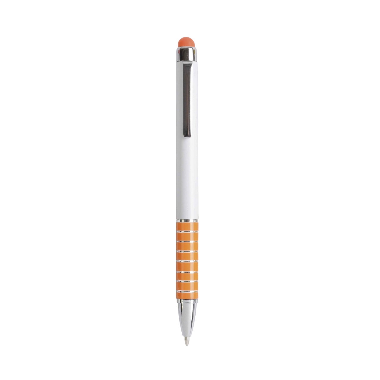 Stilou rotativ cu corp din plastic alb și mâner din aluminiu colorat, în tON cu ecranul tactil 3 Stilou rotativ cu corp din plastic alb și mâner din aluminiu colorat, în tON cu ecranul tactil - imagine 3