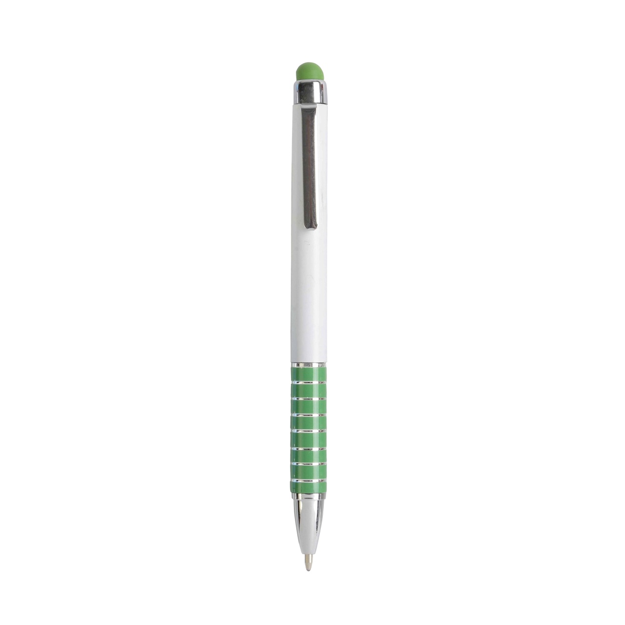 Stilou rotativ cu corp din plastic alb și mâner din aluminiu colorat, în tON cu ecranul tactil 6 Stilou rotativ cu corp din plastic alb și mâner din aluminiu colorat, în tON cu ecranul tactil - imagine 6