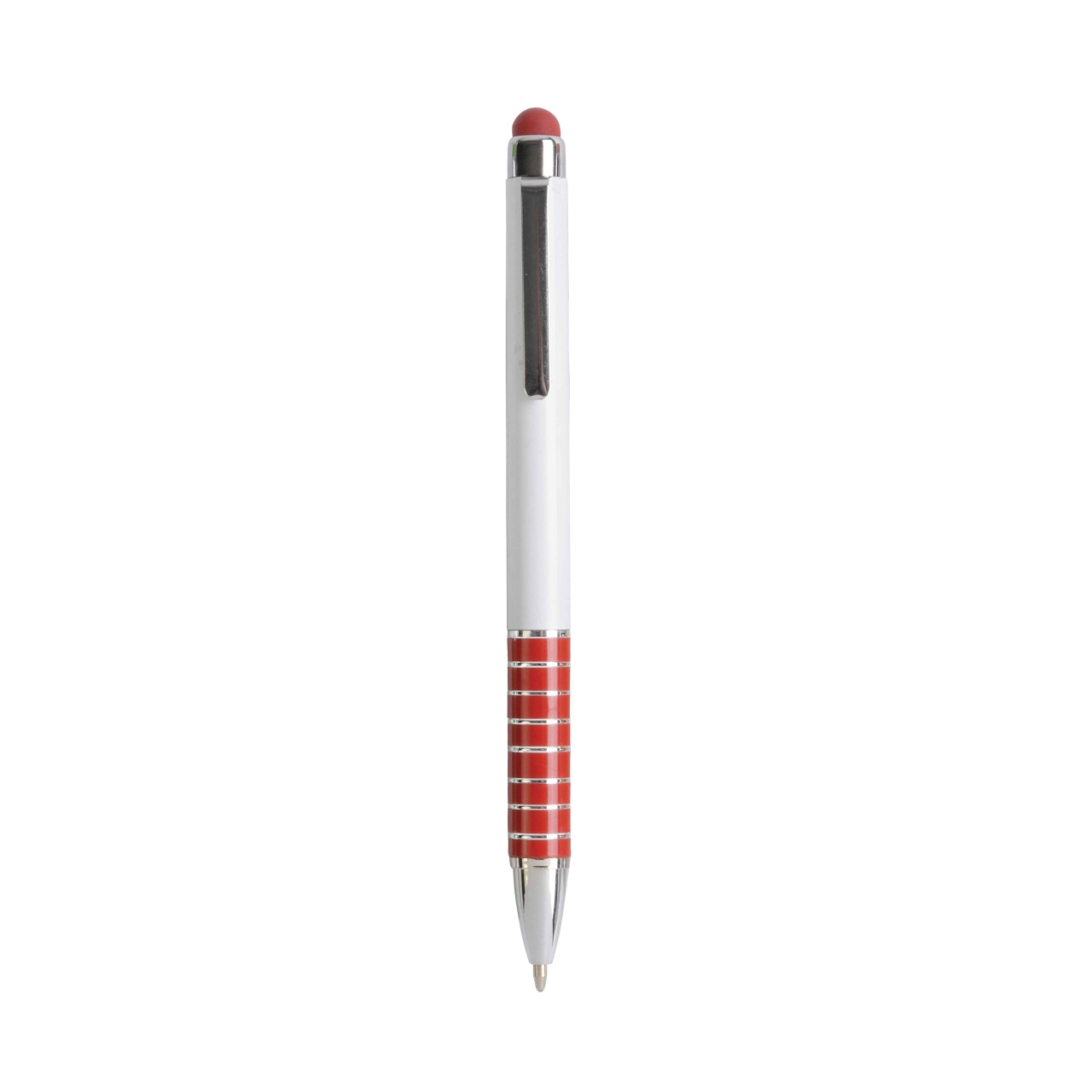 Stilou rotativ cu corp din plastic alb și mâner din aluminiu colorat, în tON cu ecranul tactil 7 Stilou rotativ cu corp din plastic alb și mâner din aluminiu colorat, în tON cu ecranul tactil - imagine 7