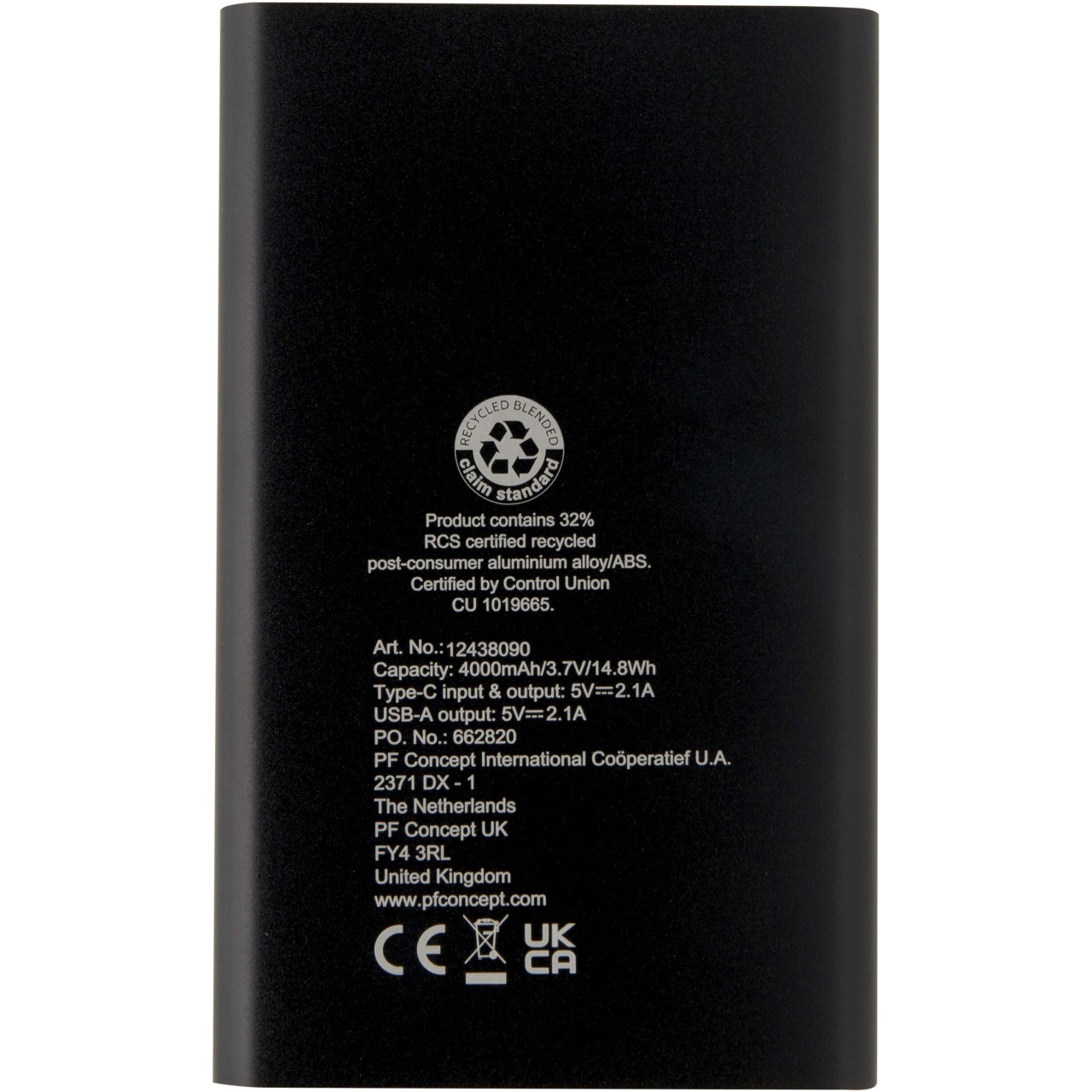 PF Baterie externă Pep 4000 mAh tip C din aluminiu reciclat 14 PF Baterie externă Pep 4000 mAh tip C din aluminiu reciclat - imagine 14