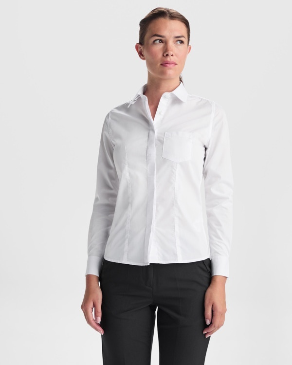CĂMAȘĂ CU MÂNECĂ LUNGĂ SOFIA WOMAN - 65% poliester / 35% bumbac, poplin, 130 g/m². 3 CĂMAȘĂ CU MÂNECĂ LUNGĂ SOFIA WOMAN - 65% poliester / 35% bumbac, poplin, 130 g/m². - imagine 3