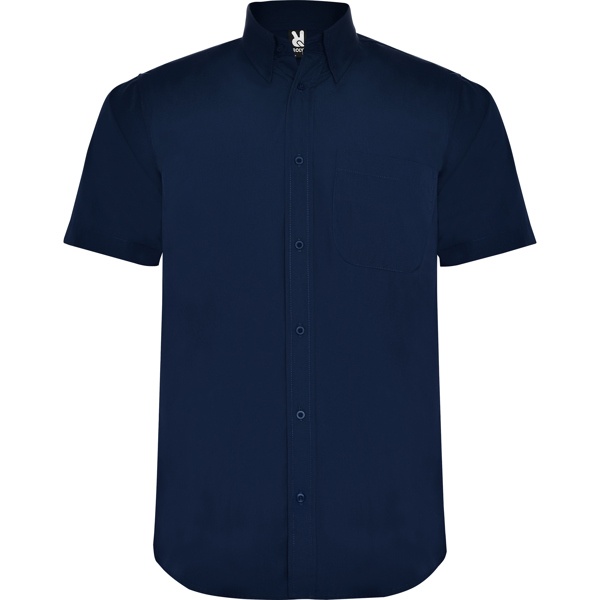 CĂMAȘĂ CU MÂNECĂ SCURTĂ AIFOS - 65% poliester / 35% bumbac, poplin, 130 g/m². 3 CĂMAȘĂ CU MÂNECĂ SCURTĂ AIFOS - 65% poliester / 35% bumbac, poplin, 130 g/m². - imagine 3