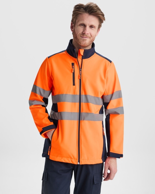 JACHETĂ SOFTSHELL CU VIZIBILITATE RIDICATĂ ANTARES - Două straturi. Exterior: 92% poliester /8% elastan. Interior: 100% poliester micropolar, 320 g/m² 9 JACHETĂ SOFTSHELL CU VIZIBILITATE RIDICATĂ ANTARES - Două straturi. Exterior: 92% poliester /8% elastan. Interior: 100% poliester micropolar, 320 g/m² - imagine 9