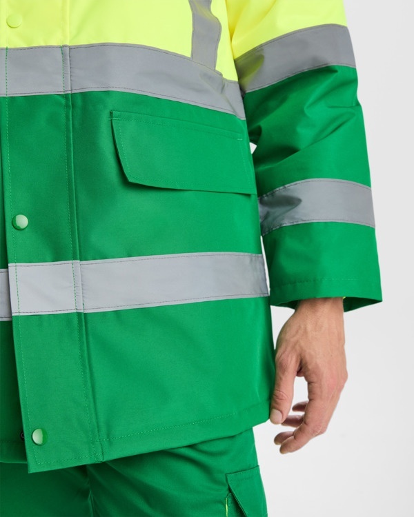 PARKA CU VIZIBILITATE RIDICATĂ MERAK - Material: 100% poliester 300d laminatcăptușeală: 100% poliesterumplutură: 100% poliester395g/m² 8 PARKA CU VIZIBILITATE RIDICATĂ MERAK - Material: 100% poliester 300d laminatcăptușeală: 100% poliesterumplutură: 100% poliester395g/m² - imagine 8