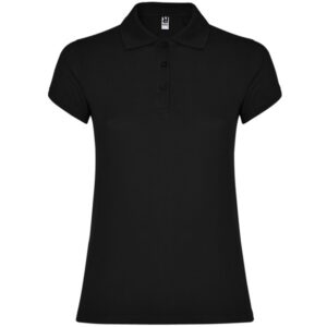 TRICOU POLO STAR WOMAN - 100% bumbac, punct pique, 200 g/m².Culoarea gri melanj 58: 85% bumbac / 15% vâscoză.