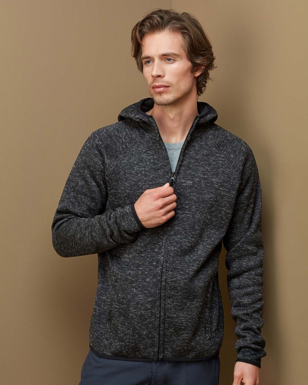 Lux Hooded Knitfleece Jacket 2 Lux Hooded Knitfleece Jacket - imagine 2