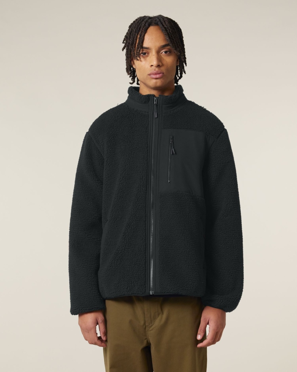 ST/ST Brooker - Jachetă unisex cu croială relaxată din sherpa 4 ST/ST Brooker - Jachetă unisex cu croială relaxată din sherpa - imagine 4