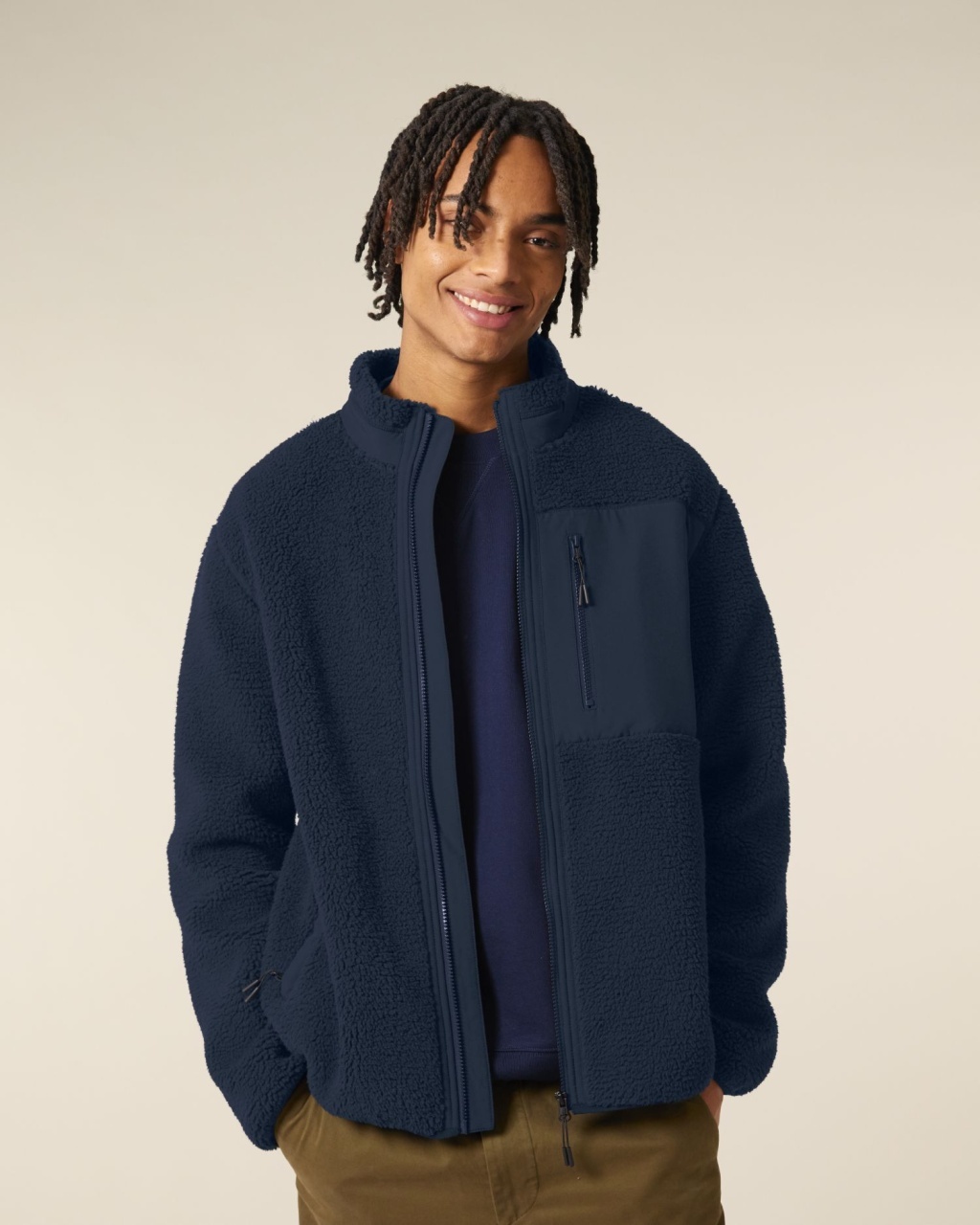 ST/ST Brooker - Jachetă unisex cu croială relaxată din sherpa 7 ST/ST Brooker - Jachetă unisex cu croială relaxată din sherpa - imagine 7