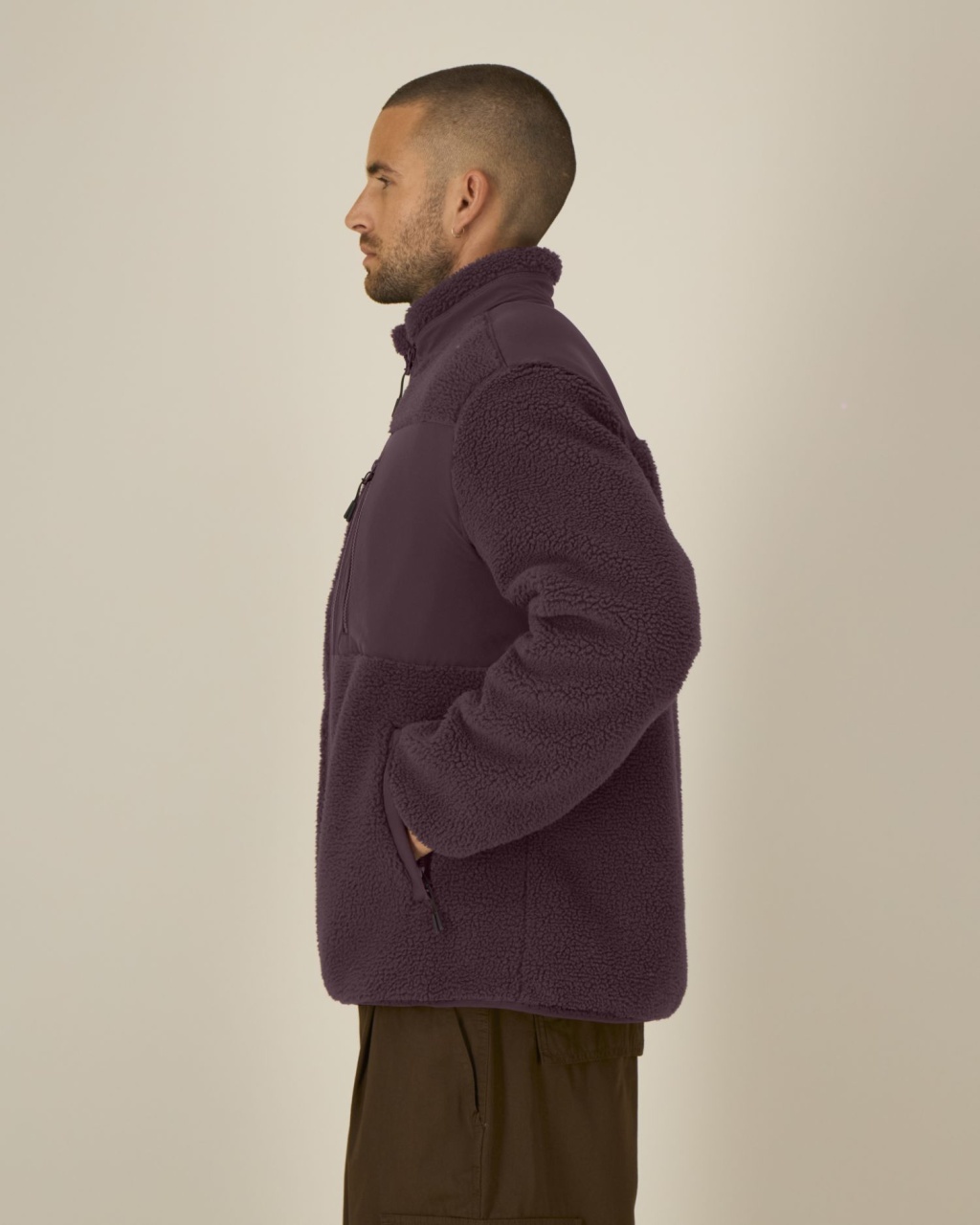 ST/ST Brooker - Jachetă unisex cu croială relaxată din sherpa 9 ST/ST Brooker - Jachetă unisex cu croială relaxată din sherpa - imagine 9