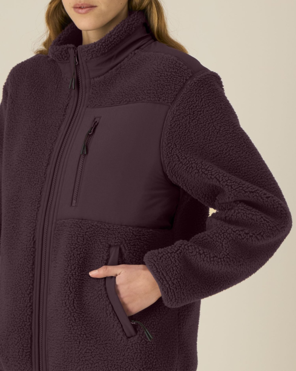 ST/ST Brooker - Jachetă unisex cu croială relaxată din sherpa 10 ST/ST Brooker - Jachetă unisex cu croială relaxată din sherpa - imagine 10