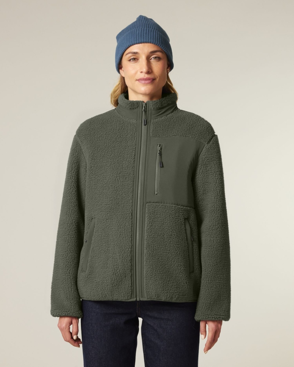 ST/ST Brooker - Jachetă unisex cu croială relaxată din sherpa 12 ST/ST Brooker - Jachetă unisex cu croială relaxată din sherpa - imagine 12