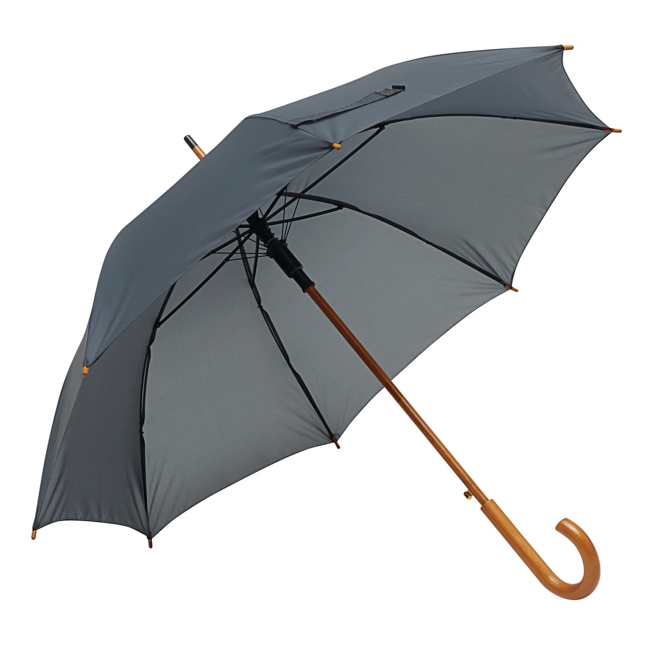 - Umbrelă automată cu băț de lemn 5 - Umbrelă automată cu băț de lemn - imagine 5