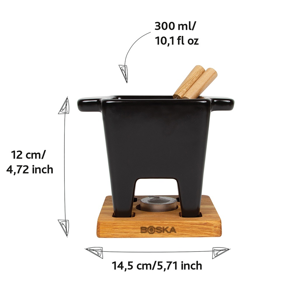 XD BOSKA Tapas Fondue Nero - 300 ml 4 XD BOSKA Tapas Fondue Nero - 300 ml - imagine 4