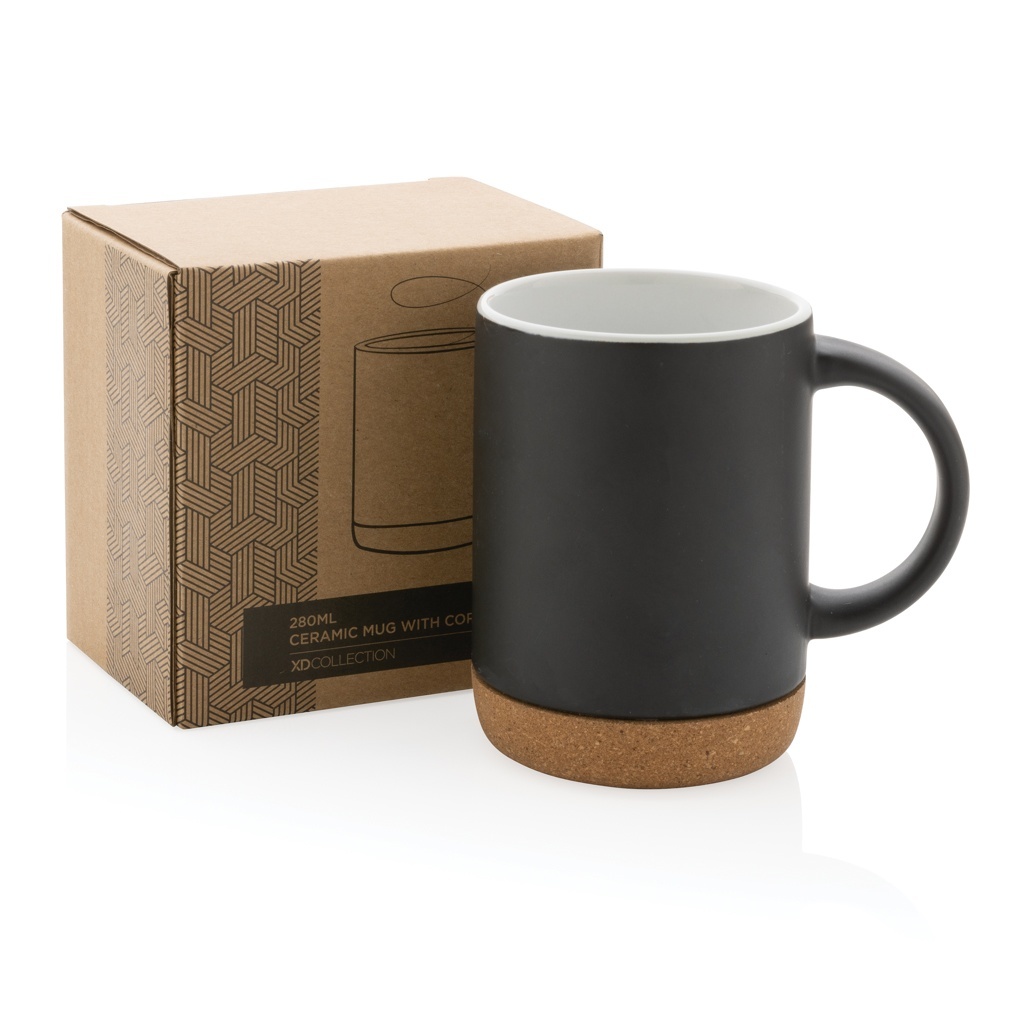 Cană ceramică cu bază de plută 280 ml 4 Cană ceramică cu bază de plută 280 ml - imagine 4