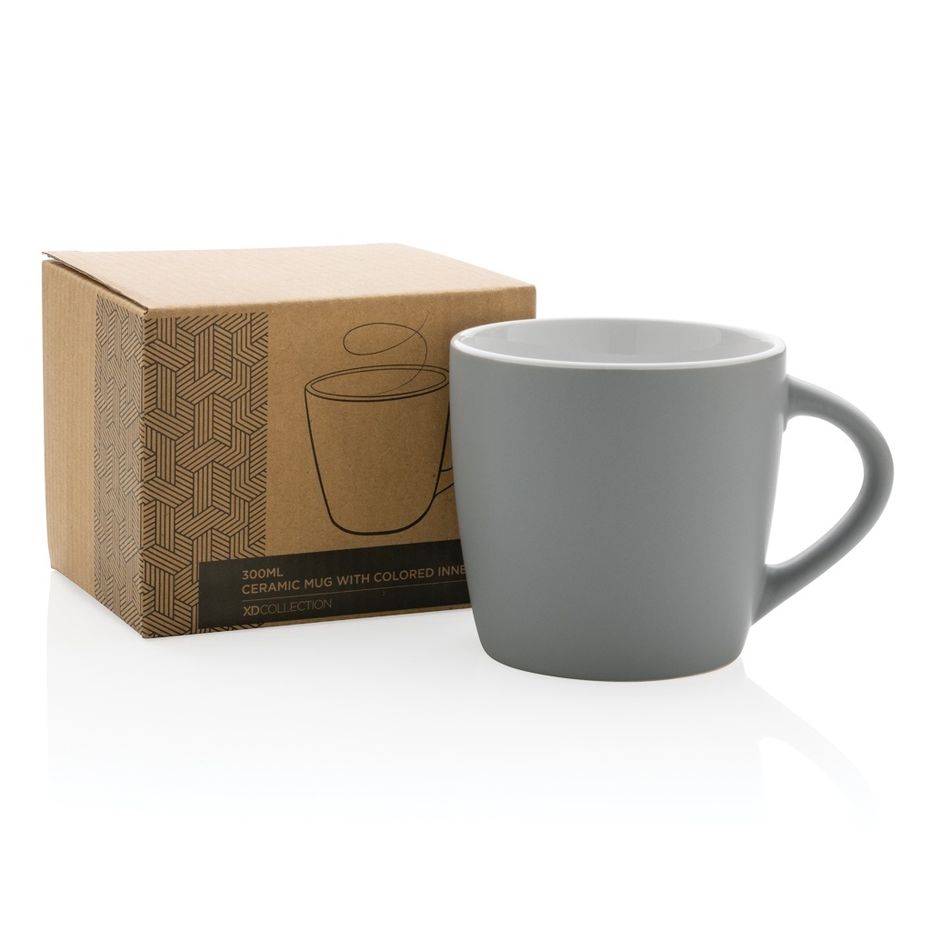 Cană ceramică cu interior colorat 300 ml 3 Cană ceramică cu interior colorat 300 ml - imagine 3