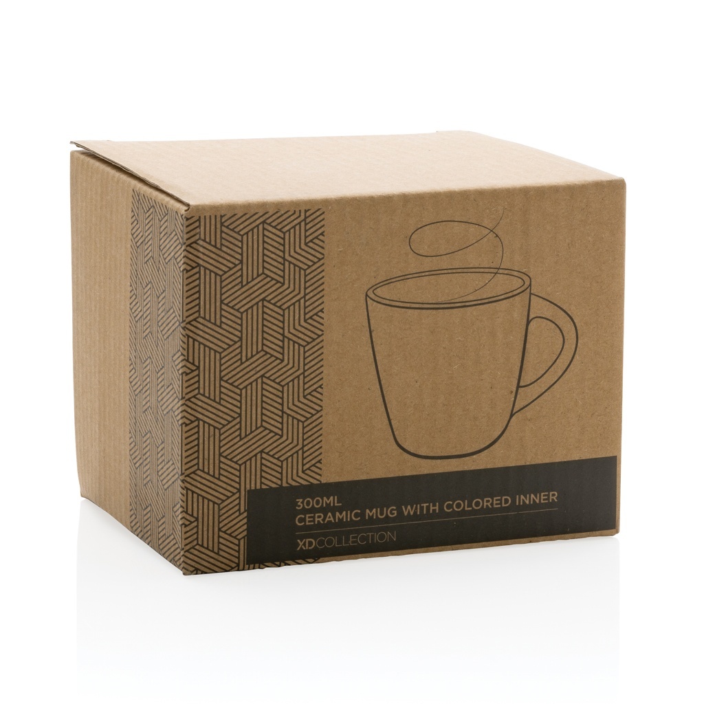 Cană ceramică cu interior colorat 300 ml 4 Cană ceramică cu interior colorat 300 ml - imagine 4