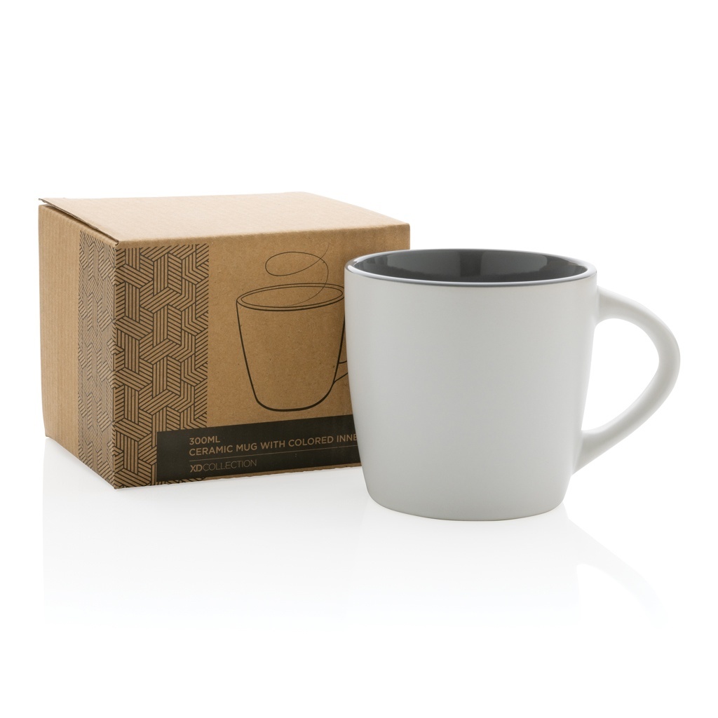 Cană ceramică cu interior colorat 300 ml 7 Cană ceramică cu interior colorat 300 ml - imagine 7
