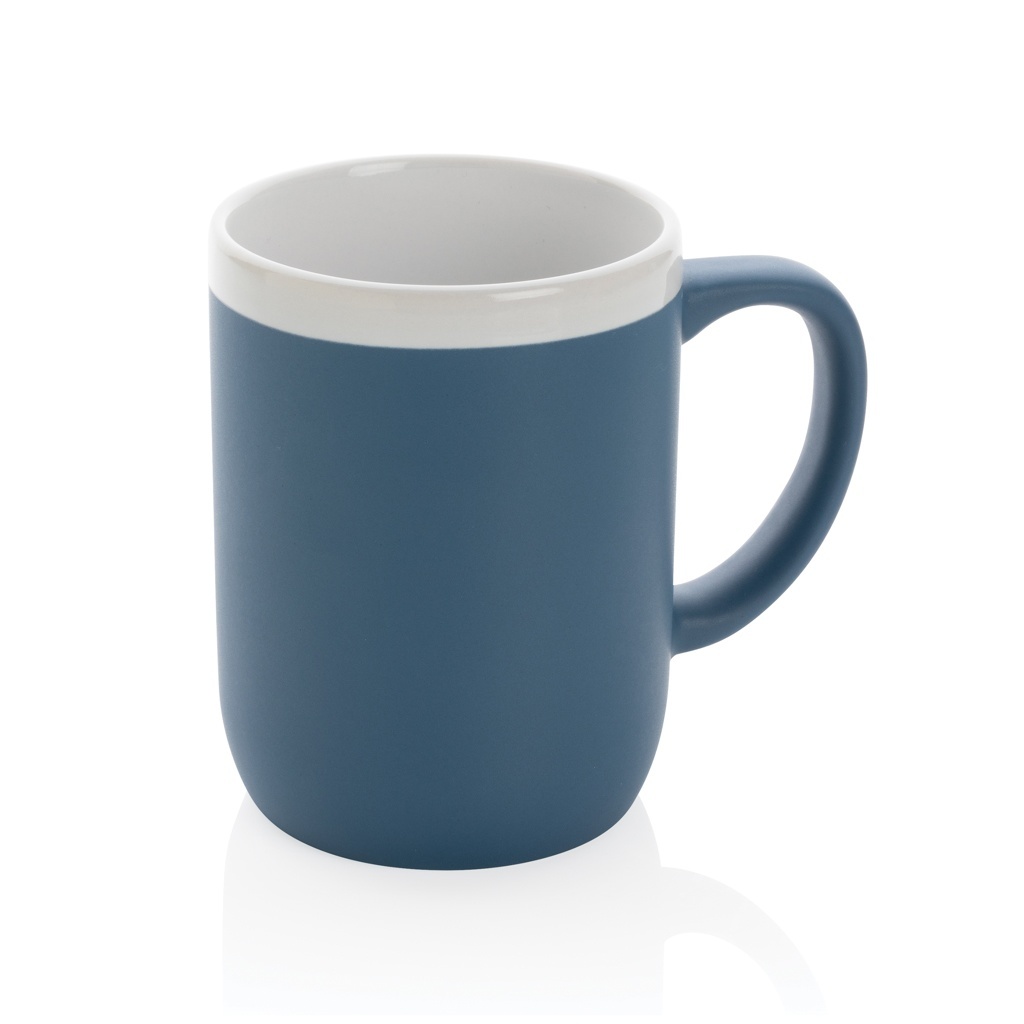 Cană ceramică cu margine albă 300 ml 8 Cană ceramică cu margine albă 300 ml - imagine 8