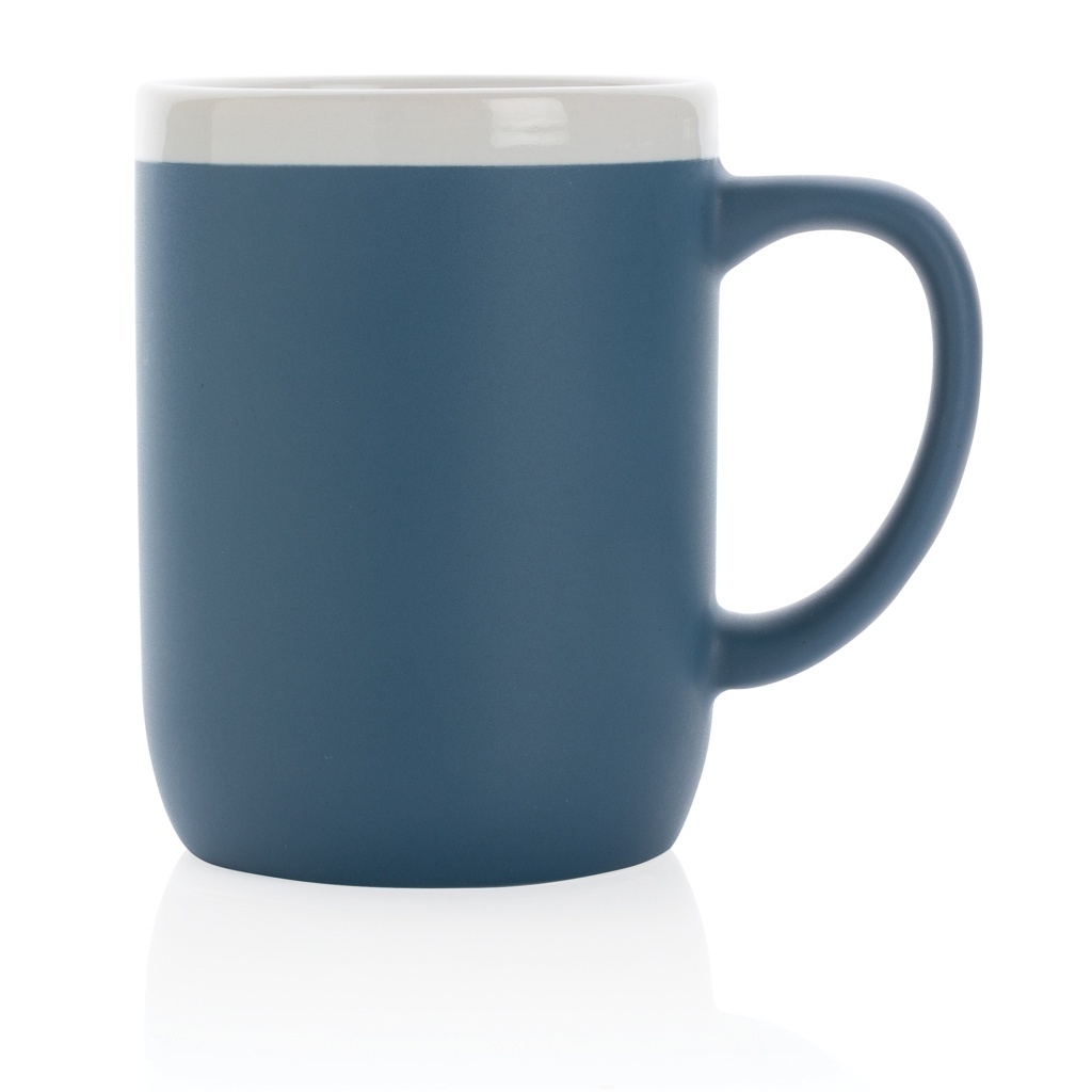 Cană ceramică cu margine albă 300 ml 9 Cană ceramică cu margine albă 300 ml - imagine 9