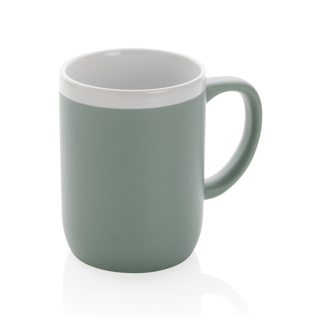 Cană ceramică cu margine albă 300 ml 11 Cană ceramică cu margine albă 300 ml - imagine 11