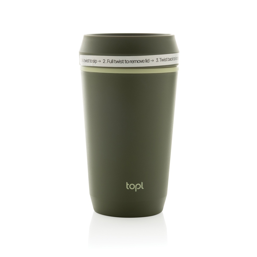 Pahar Topl din plastic reciclat, capac patentat 360, 354 ml 10 Pahar Topl din plastic reciclat, capac patentat 360, 354 ml - imagine 10