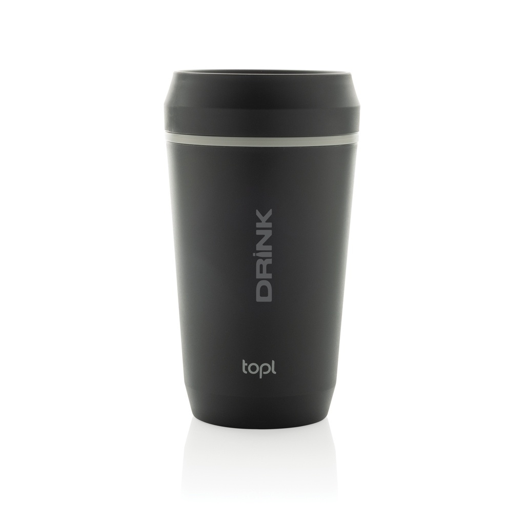 Pahar Topl din plastic reciclat, capac patentat 360, 354 ml 2 Pahar Topl din plastic reciclat, capac patentat 360, 354 ml - imagine 2
